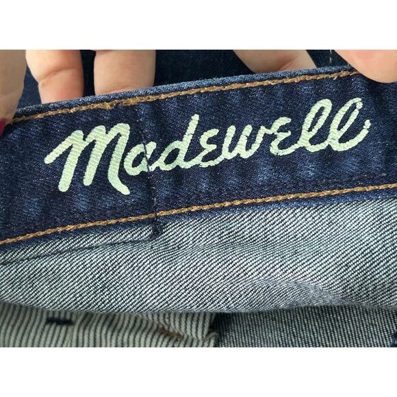 Madewell Jeans Size 29 Low Rise Dark Wash Rail Straight Preppy Officecore READ - Picture 8 of 9